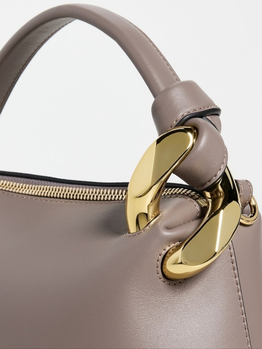 JW ANDERSON THE JWA SMALL CORNER BAG - TAUPE LEATHER - Picture 2 of 15
